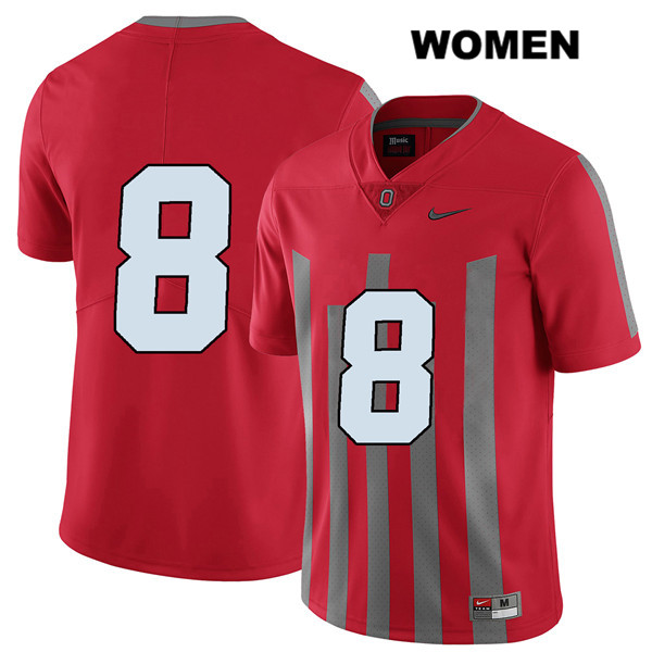 Ohio State Buckeyes Women's Kendall Sheffield #8 Red Authentic Nike Elite No Name College NCAA Stitched Football Jersey CS19M04PC